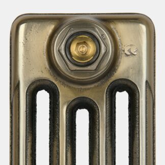 Cast iron radiator in aged gold finish